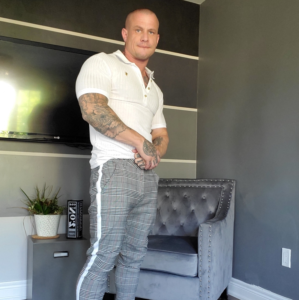 Legend London Skinny Grey Plaid Pants: Men's 34 NWOT